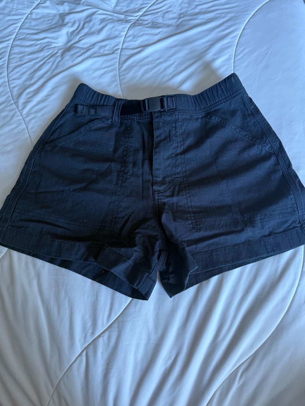 XS Women’s Topo Designs Black Hiking Shorts with Belt